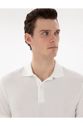 پولوشرت سفید مردانه مخلوط پلی استر Pierre Cardin - کد 922806978