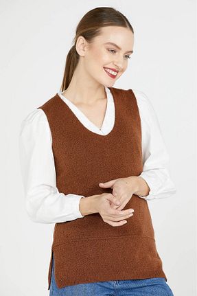 سوئیتر قهوه ای زنانه اکریلیک Sementa - کد 68337550