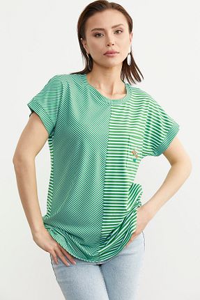 تیشرت سبز زنانه رگولار Sementa - کد 830550378