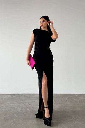 لباس مشکی زنانه مخلوط پلی استر Mossta - کد 922841931