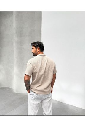 پیراهن قهوه ای مردانه رگولار SCSARVİN - کد 922873876