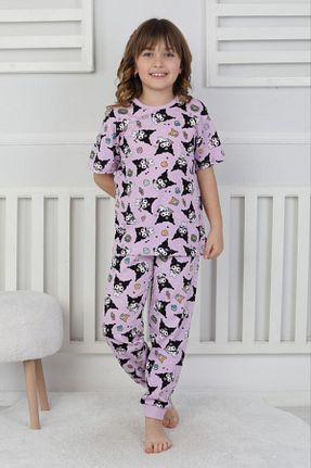 ست لباس راحتی بنفش بچه گانه طرح دار bunny hopp - کد 924172209