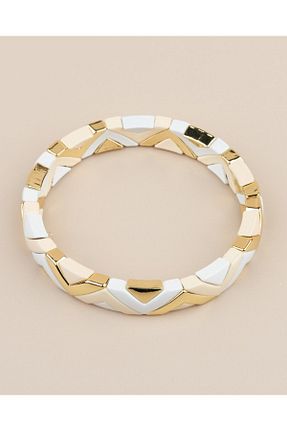 دستبند استیل (فولاد) طلائی روکش طلا Portakal Esintisi - کد 922881211