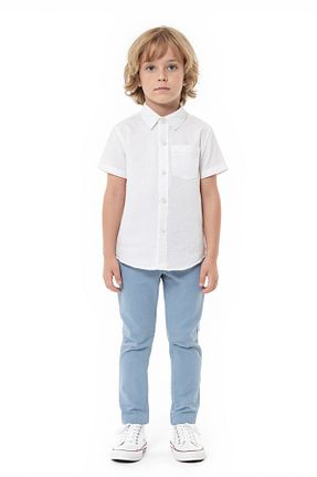 پیراهن سفید بچه گانه رگولار Trend Bebe Butik - کد 923636323