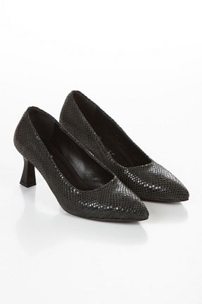 کفش پاشنه بلند کلاسیک سبز زنانه چرم خالص elvinshoes - کد 922889460