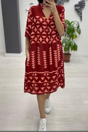 لباس زرشکی زنانه بافتنی AYASOFYA OTANTIK - کد 897473138