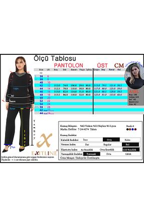 ست بالاتنه و پائین تنه مشکی زنانه ویسکون EXİTLİNE - کد 889678991