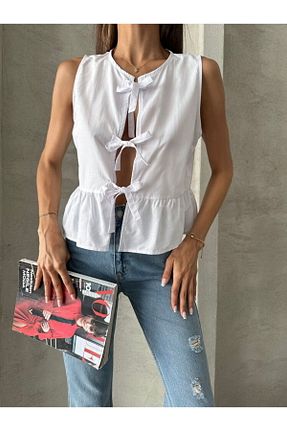 بلوز سفید زنانه ساده Castivo Fashion - کد 922910470