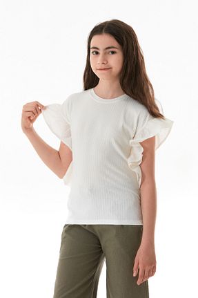 بلوز نباتی بچه گانه Volanlı Fullamoda - کد 923683278