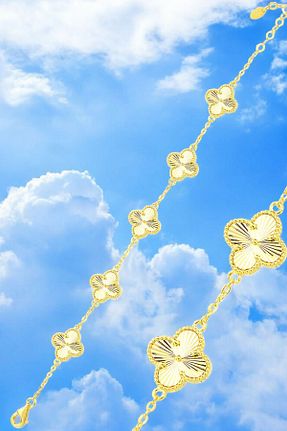 دستبند نقره طلائی زنانه 925 عیار Söğütlü Silver - کد 922944169