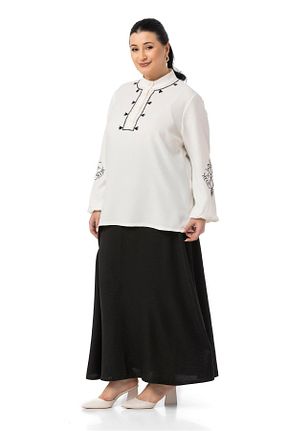 ست بالاتنه و پائین تنه سایز بزرگ مشکی زنانه کش دار DISENTIS MODEST - کد 922978349