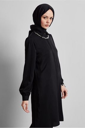 تونیک حجاب مشکی زنانه پلی استر Alvina - کد 922968771