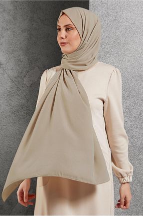 شال بژ زنانه پلی استر Alvina - کد 922968517