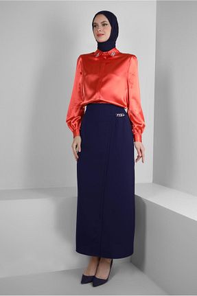 دامن حجاب سرمه ای زنانه رگولار Alvina - کد 804943651