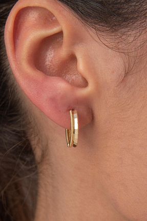 گوشواره طلا زرد زنانه 14 عیار Fiyonk Kuyumculuk - کد 922975525