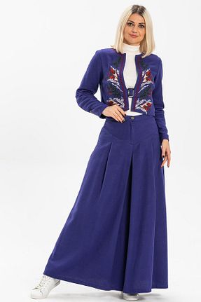 کت سرمه ای زنانه رگولار Eliş Şile Bezi - کد 65067098