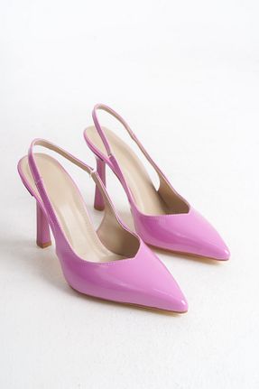 کفش پاشنه بلند کلاسیک صورتی زنانه چرم لاکی Entella Store - کد 922494639