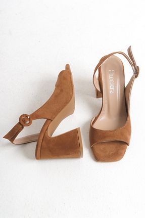 کفش پاشنه بلند کلاسیک قهوه ای زنانه جیر Shoesers - کد 923007027