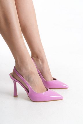 کفش پاشنه بلند کلاسیک صورتی زنانه چرم لاکی Entella Store - کد 922494639