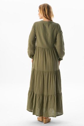 کلاه و ابایا خاکی زنانه %100 پنبه Eliş Şile Bezi - کد 824861908