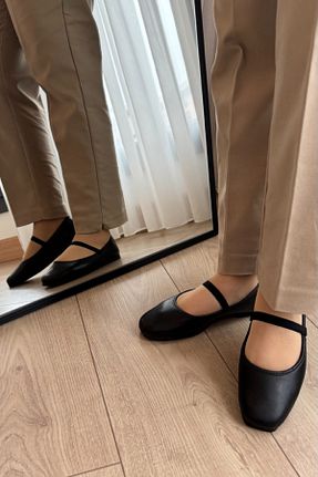 بابت مشکی زنانه پارچه ای Ayakkabı Podyumum - کد 925758160