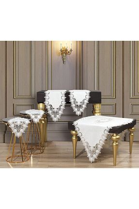 رومیزی بژ کتان Ceki Home - کد 922287239