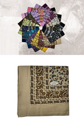 روسری رنگی %100 پنبه ÖZGÜRELLER - کد 923016086