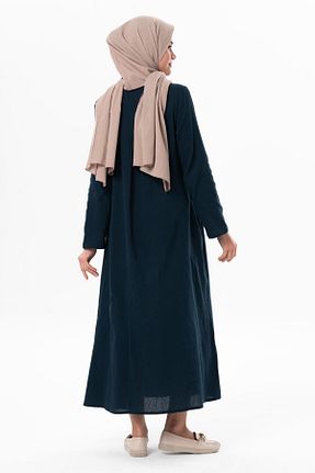 کلاه و ابایا آبی زنانه %100 پنبه Eliş Şile Bezi - کد 807165069