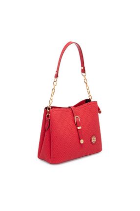 کیف دوشی قرمز زنانه چرم خالص Tergan - کد 905782497