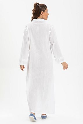 کلاه و ابایا سفید زنانه پنبه ای Eliş Şile Bezi - کد 93091857