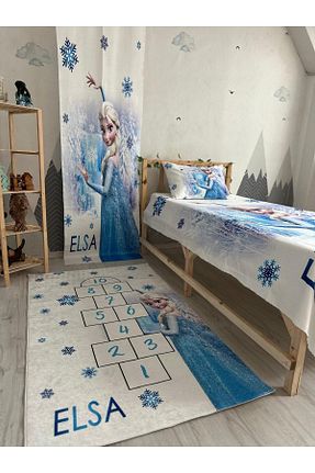 روتختی تکنفره آبی مخمل EVSEHOMES - کد 646558114