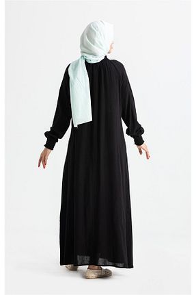 لباس حجاب مشکی زنانه رگولار Eliş Şile Bezi - کد 314384149