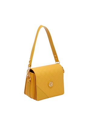 کیف دوشی زرد زنانه پارچه ای Tergan - کد 917790074
