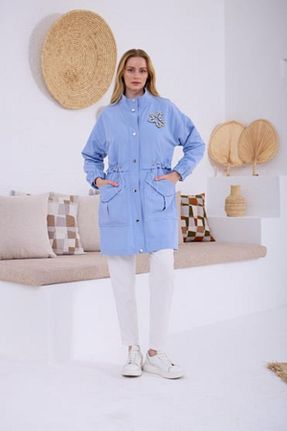 ترنچکت آبی زنانه Moodbasic - کد 923725528