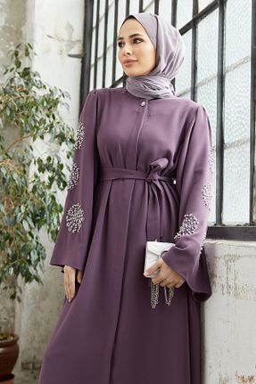 کلاه و ابایا بنفش زنانه پنبه ای VAVİNOR - کد 708262967