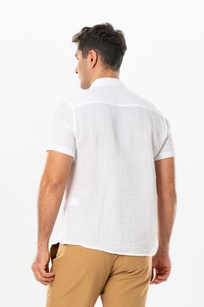 پیراهن سفید مردانه رگولار Eliş Şile Bezi - کد 815119362