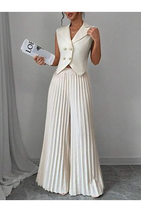 ست بالاتنه و پائین تنه بژ زنانه بافتنی guller tekstil - کد 923226000