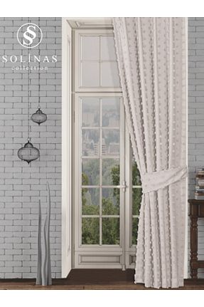 پرده زمینه بژ پلی استر Solinas Collection - کد 855549977
