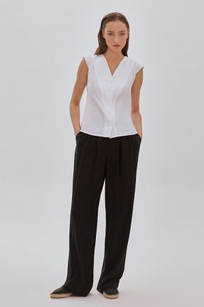 بلوز سفید زنانه رگولار NAGRADA - کد 924053186