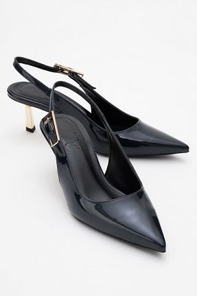 کفش استایلیتو سرمه ای پاشنه نازک luvishoes - کد 923250238