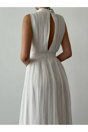 لباس سفید زنانه توری Gallogi - کد 923239348