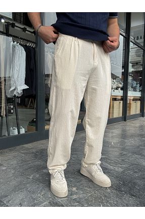 شلوار بژ مردانه جین BYBASICMAN - کد 923232703