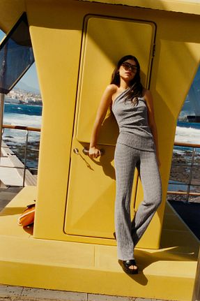 شلوار طوسی زنانه پنبه ای Pull & Bear - کد 923267841