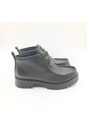 بوت / نیم بوت مشکی زنانه چرم خالص Escarpinshoes - کد 923278183