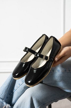 بابت مشکی زنانه چرم لاکی HKM shoes - کد 920874615