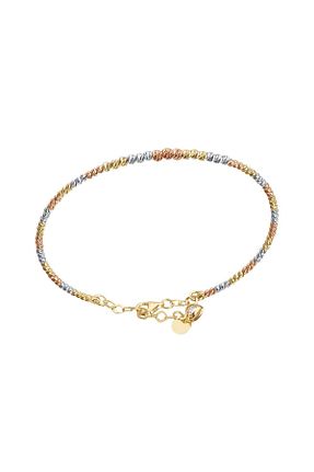 دستبند طلا رنگی زنانه 14 عیار Diamond Line-Gülaylar - کد 640015352