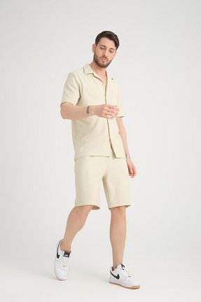 ست بالاتنه و پائین تنه زرد مردانه بافتنی Store - کد 923248037