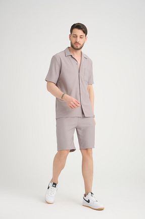 ست بالاتنه و پائین تنه طوسی مردانه بافتنی Store - کد 923255769