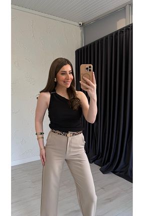 بلوز بژ زنانه رگولار elif teke - کد 923233716