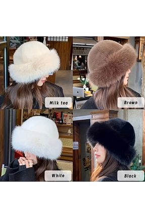 کلاه مشکی زنانه خز مصنوعی EsEs Boutique - کد 923264427